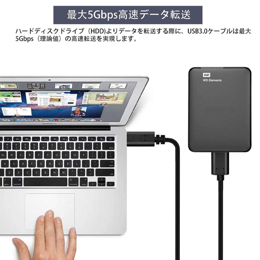 Type-C USB C-Micro USB3.0(10Pin)ケーブル 100cm （オス-オス）USB