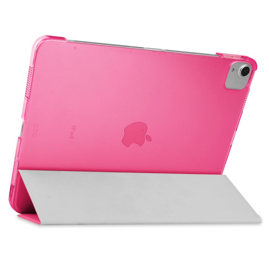 iPad ケース　iPadPro(11インチ)2/3/4世代・ iPadAir4/5世代（10.9インチ) 兼用　スマートカバー  PUレザー アイパッド ケース  ピンク｜pcastore｜04