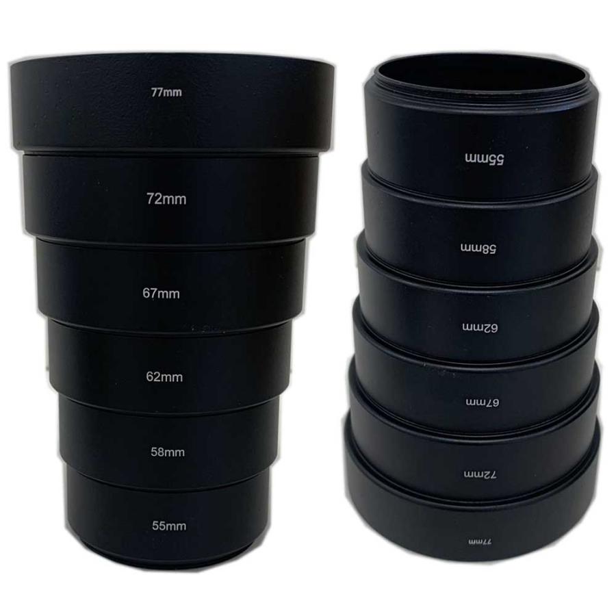 Canon Nikon sony Pentax 対応金属広角レンズフード 40.5mm 43mm 46mm 49mm, 52mm, 55mm,58mm 62mm, 67mm, 72mm, 77mmサイズ選択可｜pcastore｜16