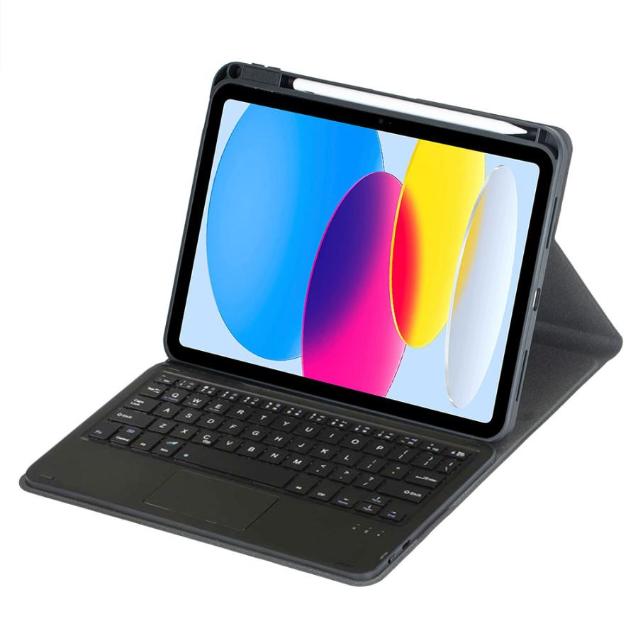 新品 iPad用ケース付キーボード 360度回転 分離/高さ調整/ジェスチャー可 6カラー/ iPad A16 第10世代 用 / 360度回転式 キーボード付き ケース