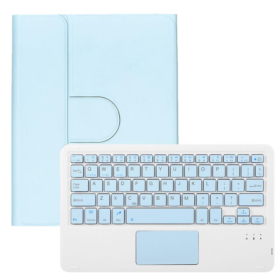「値下げ済み」iPad10世代Blue Bluetooth Keyboard付き 6カラー/ iPad A16 第10世代 用 / 360度回転式 キーボード付き ケース