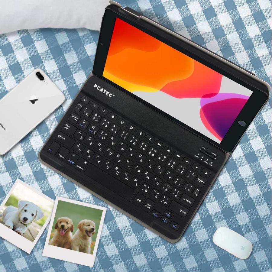 iPad 10.2 第9/8/7世代(2021,2020,2019) レザーケース付き Bluetooth