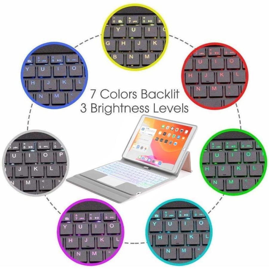 iPad 10.2インチ(第7,8世代)/Pro10.5/Air3対応 7色バックライト タッチ