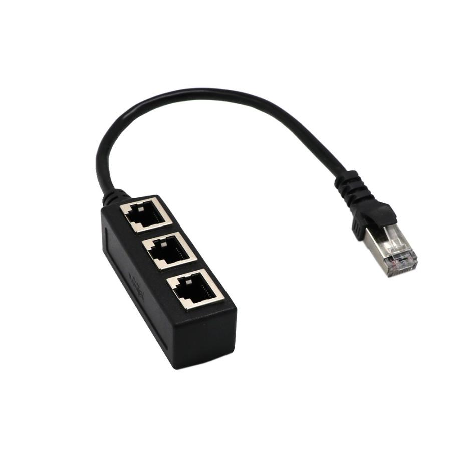 RJ45/LAN ネットワークスプリッタアダプタケーブル RJ45メス