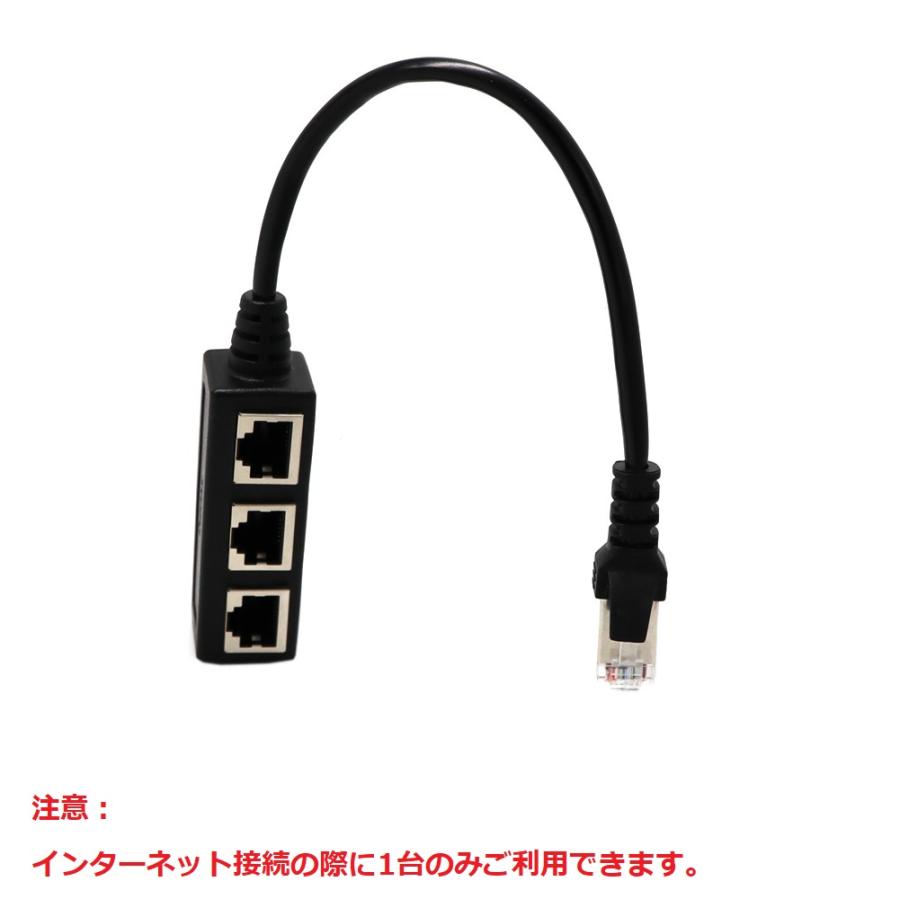RJ45/LAN ネットワークスプリッタアダプタケーブル RJ45メス