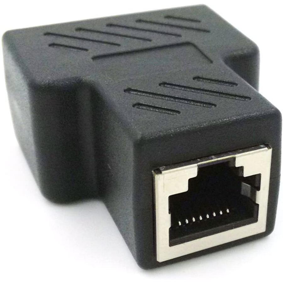 送料無料】RJ45/LAN スプリッターアダプタ LANコネクタ LAN(メス) to 2