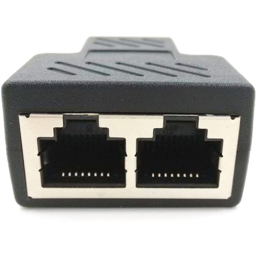 送料無料】RJ45/LAN スプリッターアダプタ LANコネクタ LAN(メス) to 2