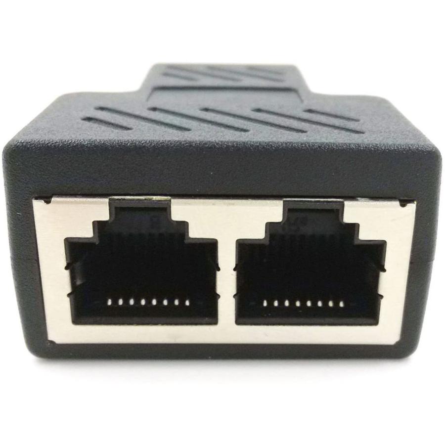 RJ45/LAN ネットワークスプリッタアダプタ RJ45メス RJ45メス ネットワーク Yスプリッタ アダプタ LANコネクタ｜pcastore｜07