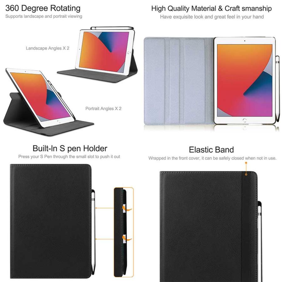 iPad10.2 / iPad Pro 10.5 Air3 タブレット ケース カバー ペン収納