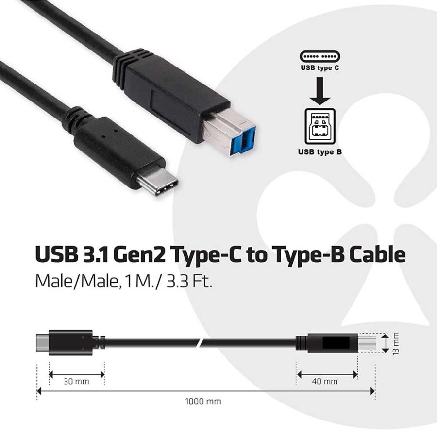 ≒JOY 電話番号教えて！　TypeA,B,C未開封(30枚) USB 3.1 Gen2 Type-C to 3.0 Type-B Cable ケーブル 1m : pcastore