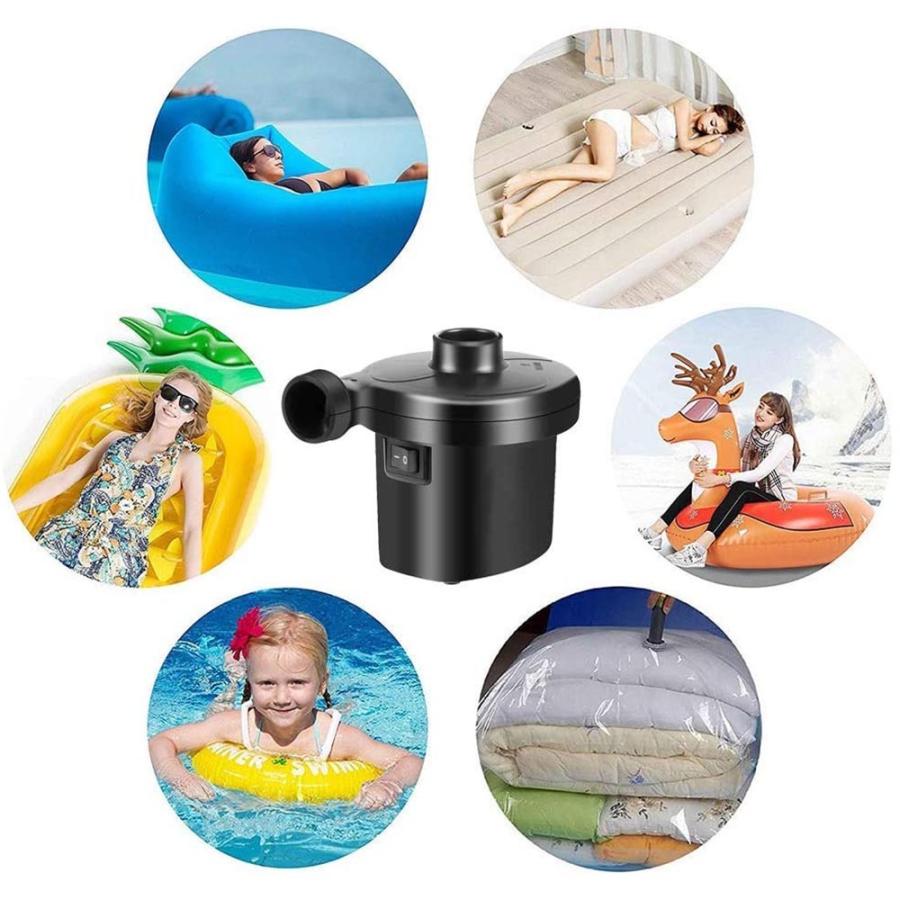 電動エアーポンプ 空気抜き 空気入れ 両対応 AC電源100V 3種類のノズル