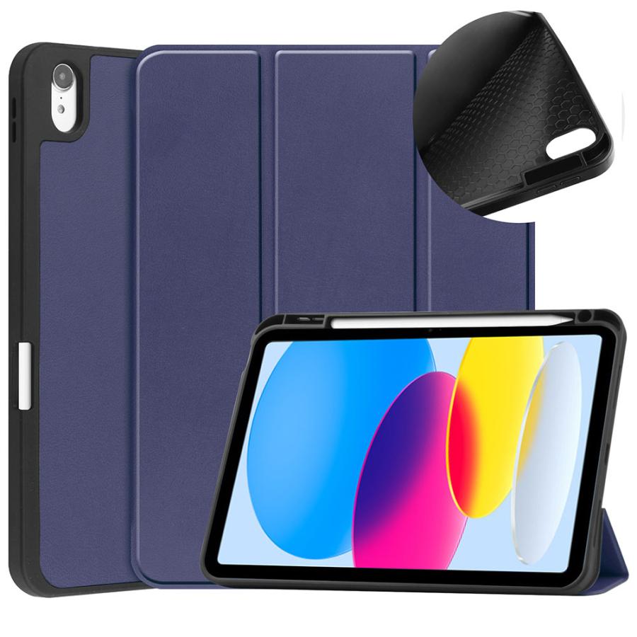 8カラー アイパッド iPad A16 / 第10世代 用 ケース 三折りカバー PU