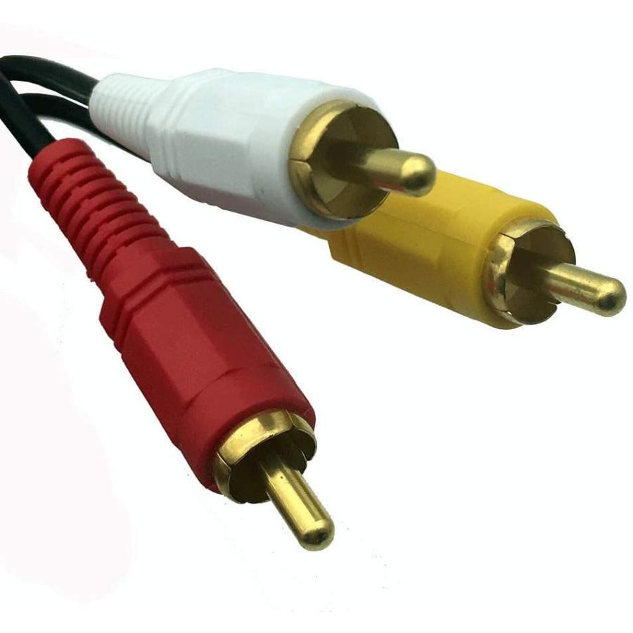 3RCA ビデオケーブル AVケーブル 1.5m 3m 選択可 (赤 白 黄) オス端子
