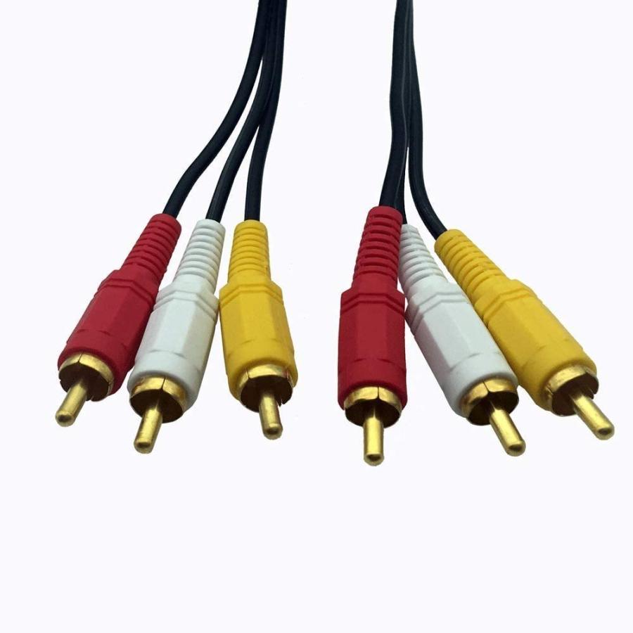 映像用ケーブル多数 RCA端子付き 送料無料】3RCA ビデオケーブルAVケーブル1.5m(赤 白 黄)，3 RCA端子