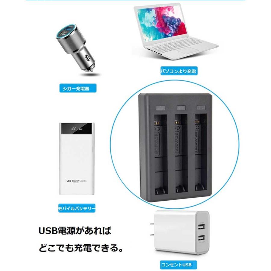 Insta360 インスタ360 Insta360 ONE X2用 充電器 3個バッテリー同時 