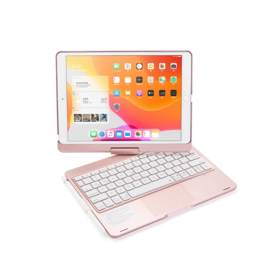 iPad10.2 第7/8/9世代/Pro10.5/Air3 対応 タッチパッドキーボード 360
