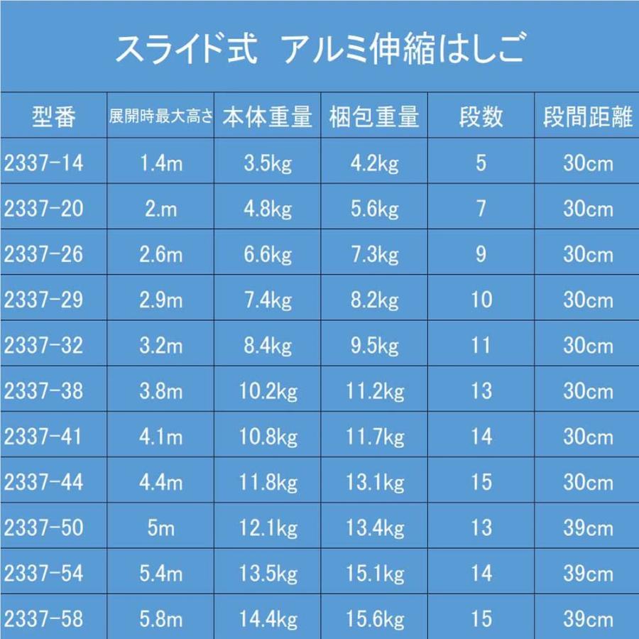 伸縮はしご 3.8m アルミはしご 耐荷重150kg 折り畳み 自動ロック