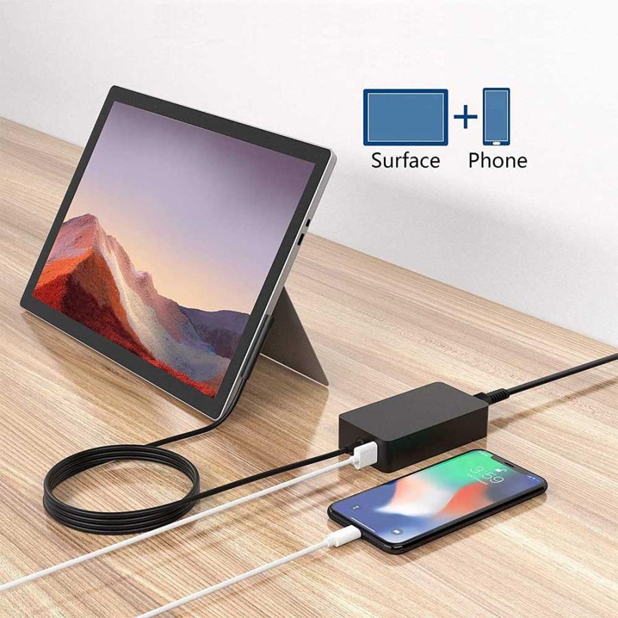 Surface Pro 互換充電器 Pro充電器65W (15V-4A) Pro3/4/5/6/7/X Surface Pro 互換充電器 Pro充電器65W (15V-4A) Pro3/4/5/6/7/X