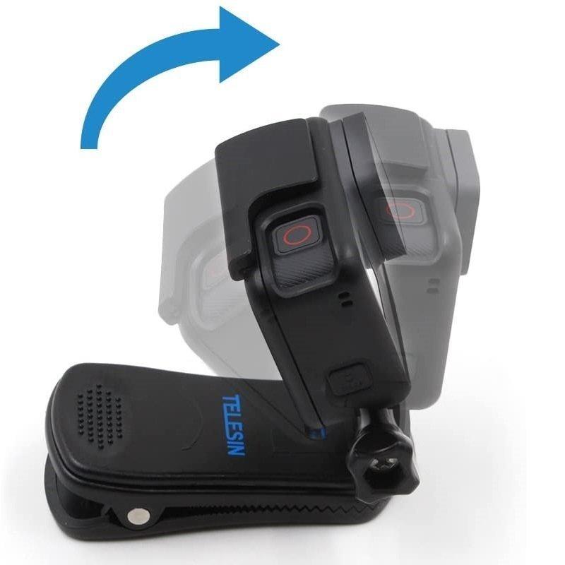 GoPro HERO 10/9/8/7/6/5/4/3/2用 クリップ マウント 360°回転式 