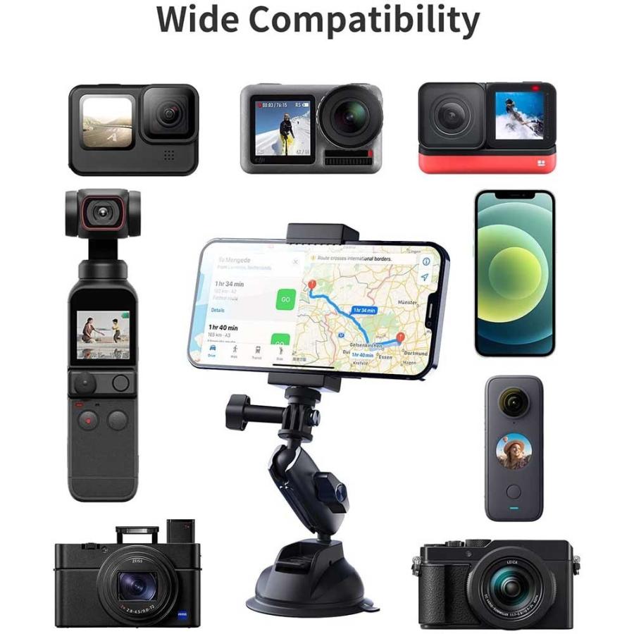 GoPro Insta360 スマホなど装着可能 車載カメラ用 吸盤マウント GoPro Insta360 スマホなど装着可能 車載カメラ用 吸盤マウント