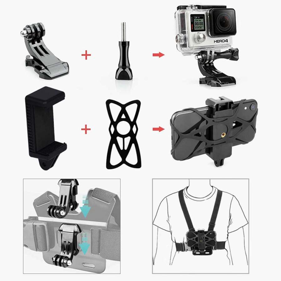 送料無料 ゴープロ GoPro HEROシリーズ スマホ 対応 チェストマウント5