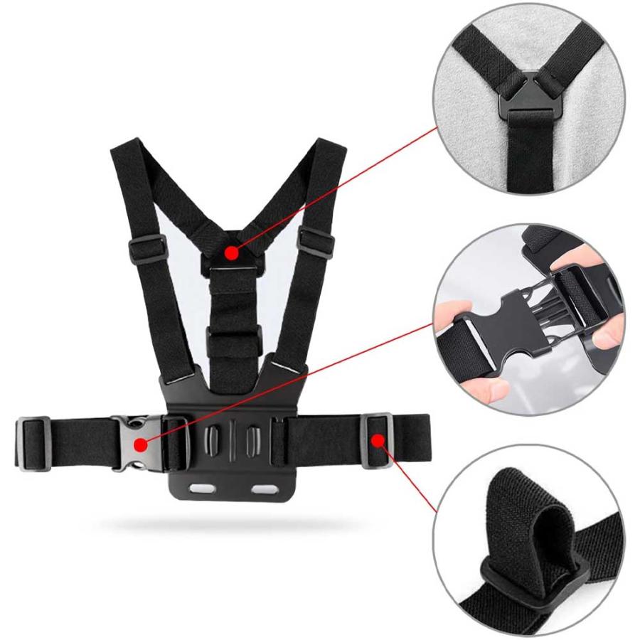 送料無料 ゴープロ GoPro HEROシ リーズ スマホ 対応 チェストマウント
