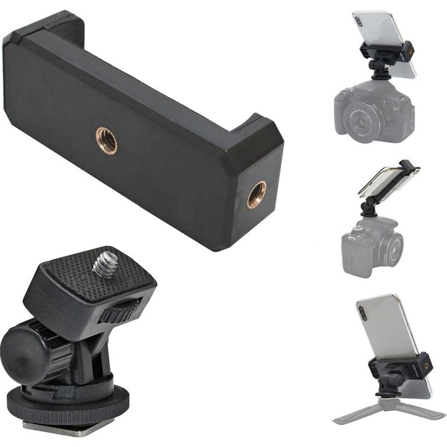 スマートフォン ビデオ 写真 動画 撮影 サポート シュー マウント付き