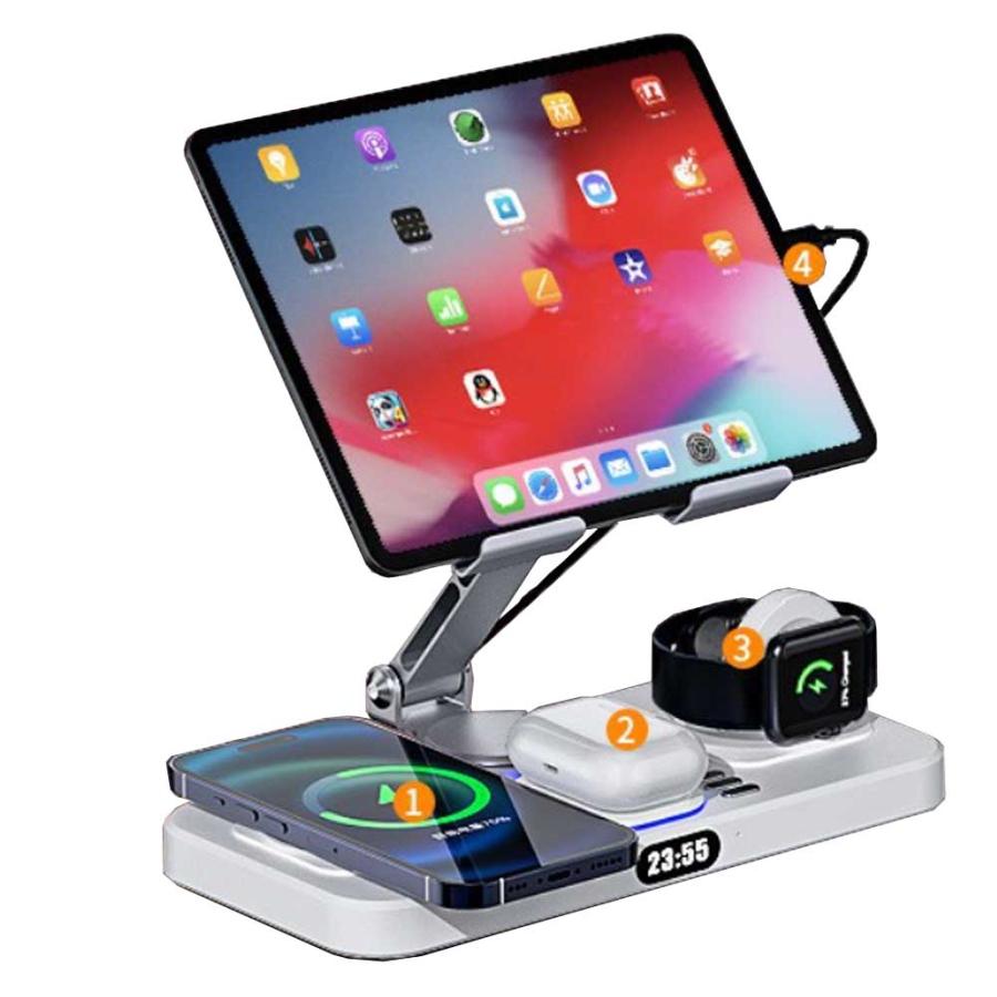 AirPods本体 ワイヤレス充電対応 ワイヤレス 充電器 iPhone Airpods Pro Apple Watch Andriod 3in1 QI