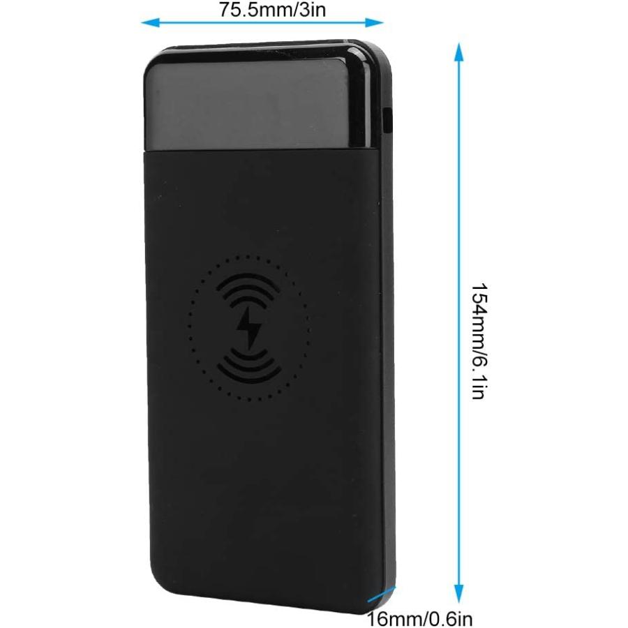 ソーラーモバイルバッテリー 10000mAh ワイヤレス充電器 大容量 LED 