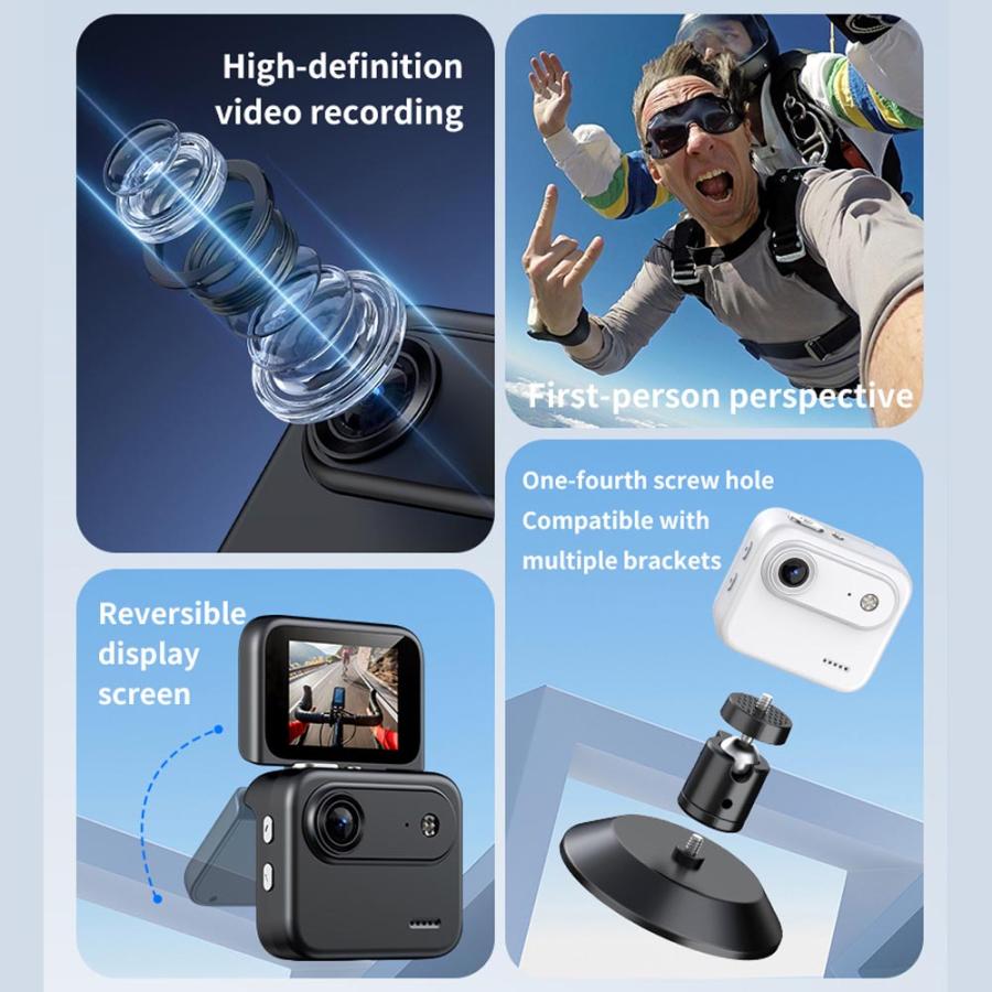 Y360 アクションカメラ 光学ガラスレンズ 140°広角 2inchモニター搭載