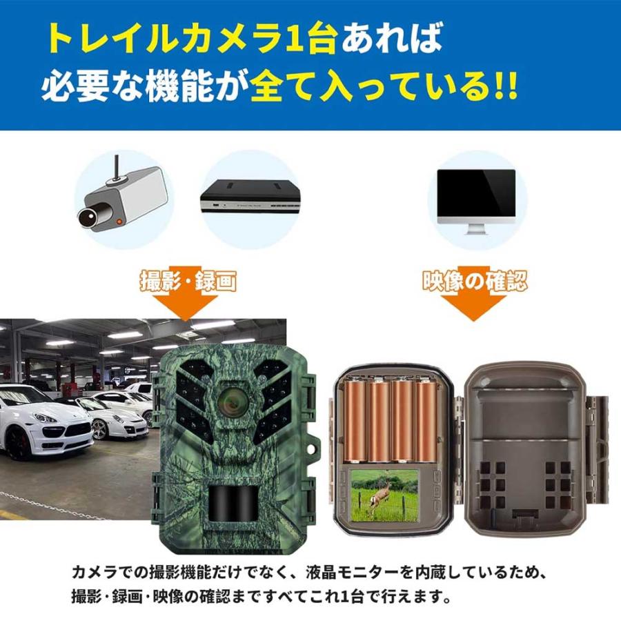 トレイルカメラ 乾電池式 32GB SDカード付属 2.7K 48MP 超ミニ防犯