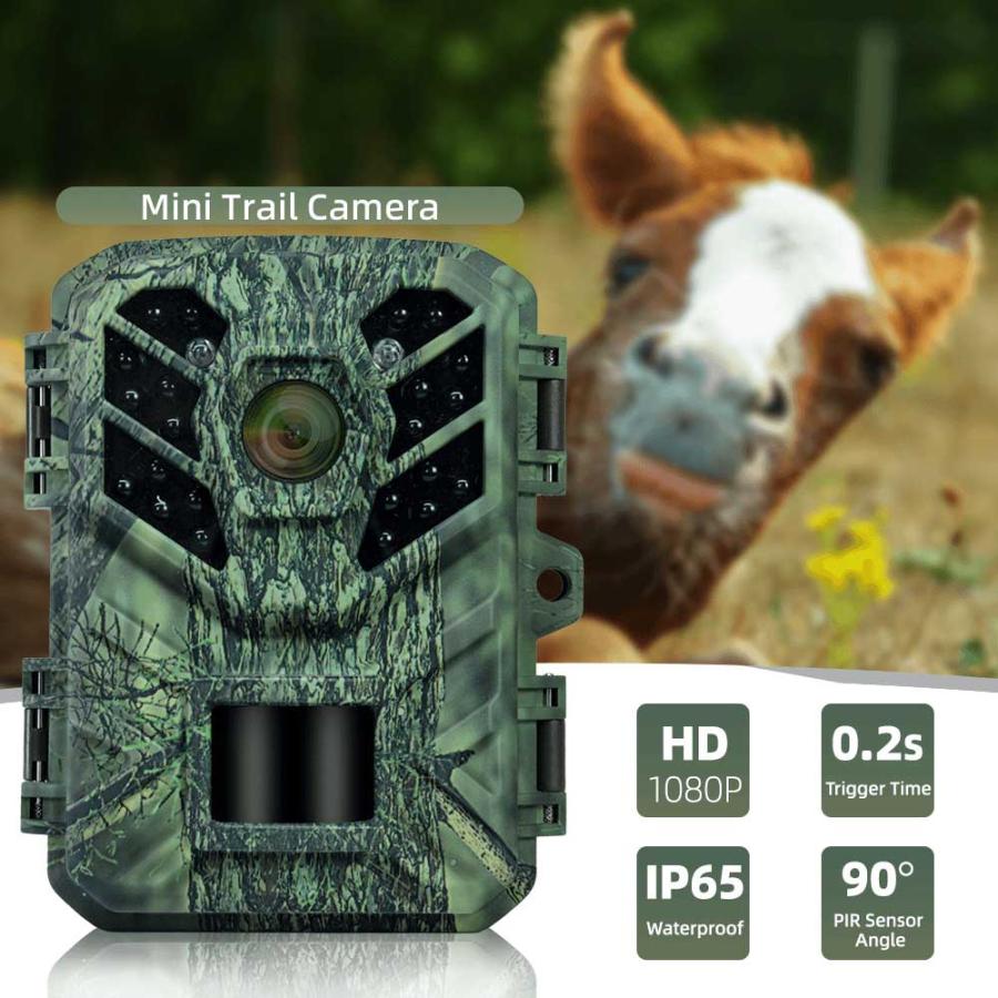 トレイルカメラ 乾電池式 32GB SDカード付属 2.7K 48MP 超ミニ防犯