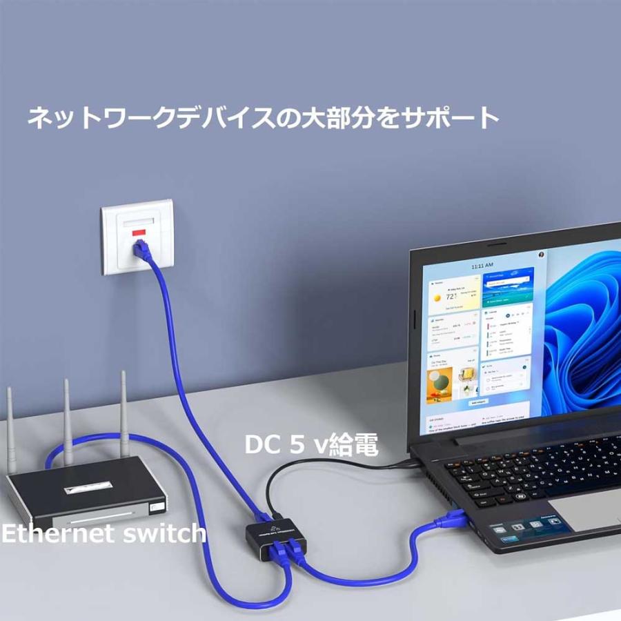 1入力2出力】RJ45/LAN ネットワークス プリッタ アダプタ ギガビット
