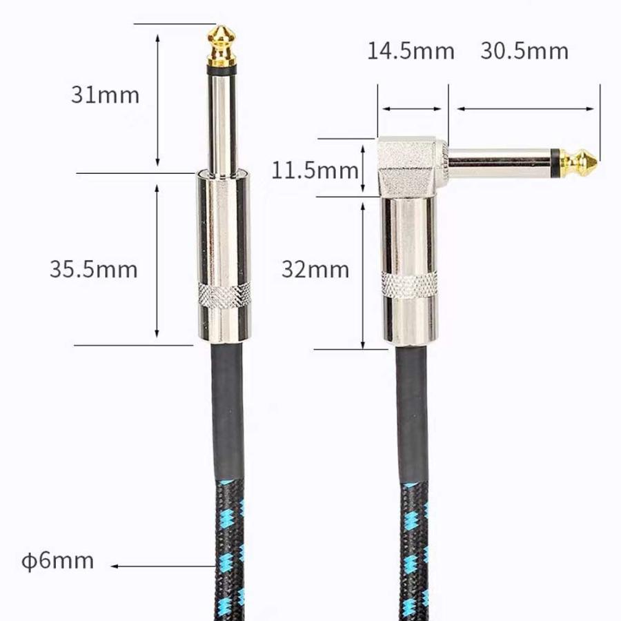 ギターシールド 3m ギターケーブル SL型 6.35mm シールド ギターシールド 3m ギターケーブル SL型 6.35mm シールド