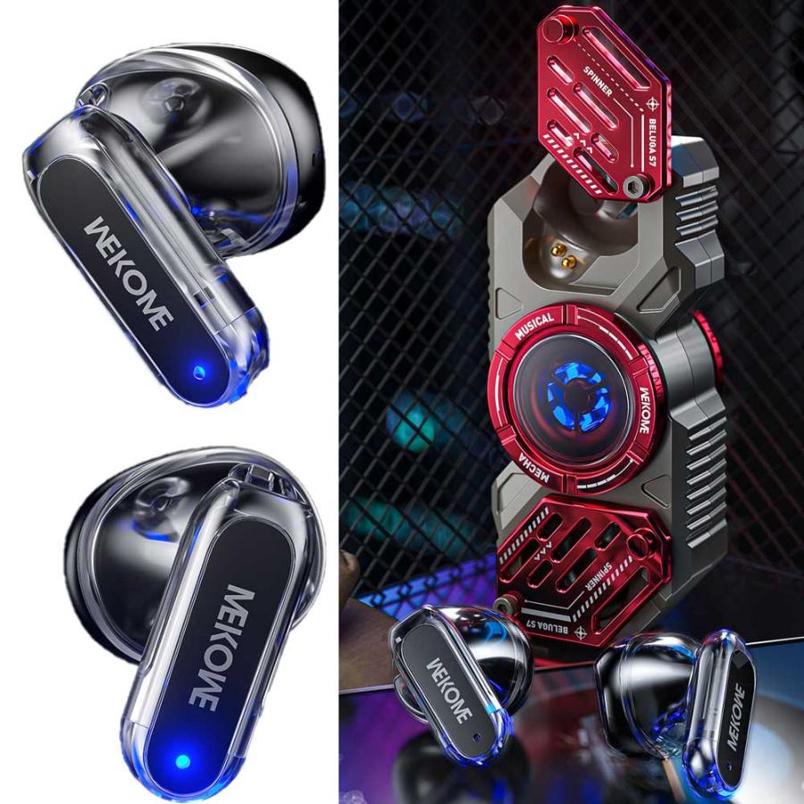 SYNC ワイヤレスイヤホン 充電ケース付き ワイヤレスイヤホン スピナー収納充電ケース スポーツイヤホン