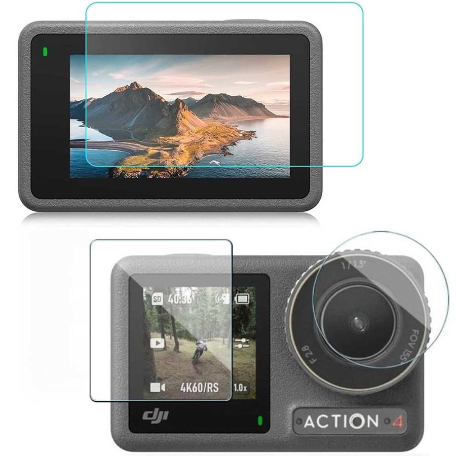 DJI DJI Osmo Action 4 対応 ガラスフィルム 3枚入り ( タッチ