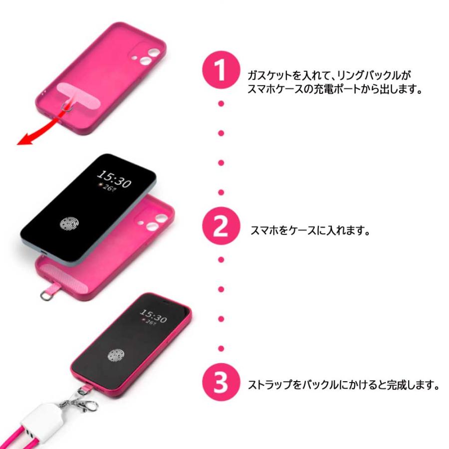 ピンク 防水携帯電話 本体 USBケーブル付き 4in1 スマホストラップ USB-Cケーブル PD60W急速充電 データ伝送可能