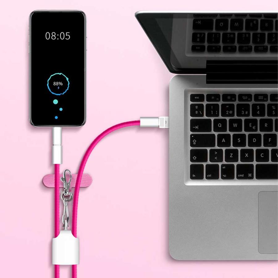 4in1 スマホストラップ USB-Cケーブル PD60W急速充電 データ伝送可能