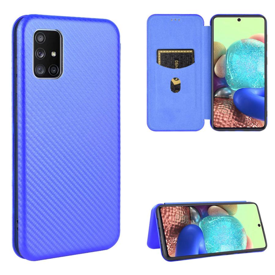 Galaxy A ギャラクシー A51 手帳型ケース カバー 5G SC-54A/SCG07 炭素