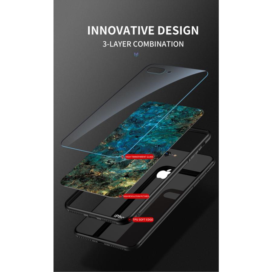 OPPO A 【送料無料】OPPO A73 大理石調 背面ガラスシェルケース