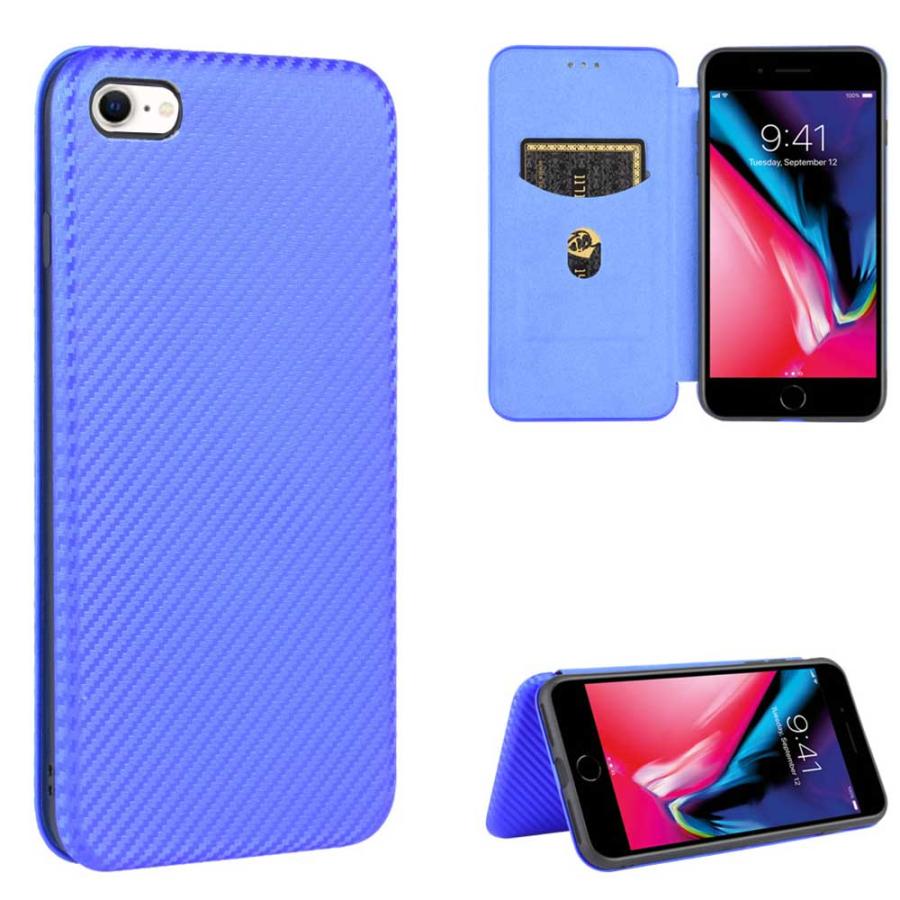 iPhone SE2 SE3 iPhone7/8 4.7inch 手帳型 カーボンファイバー 炭素