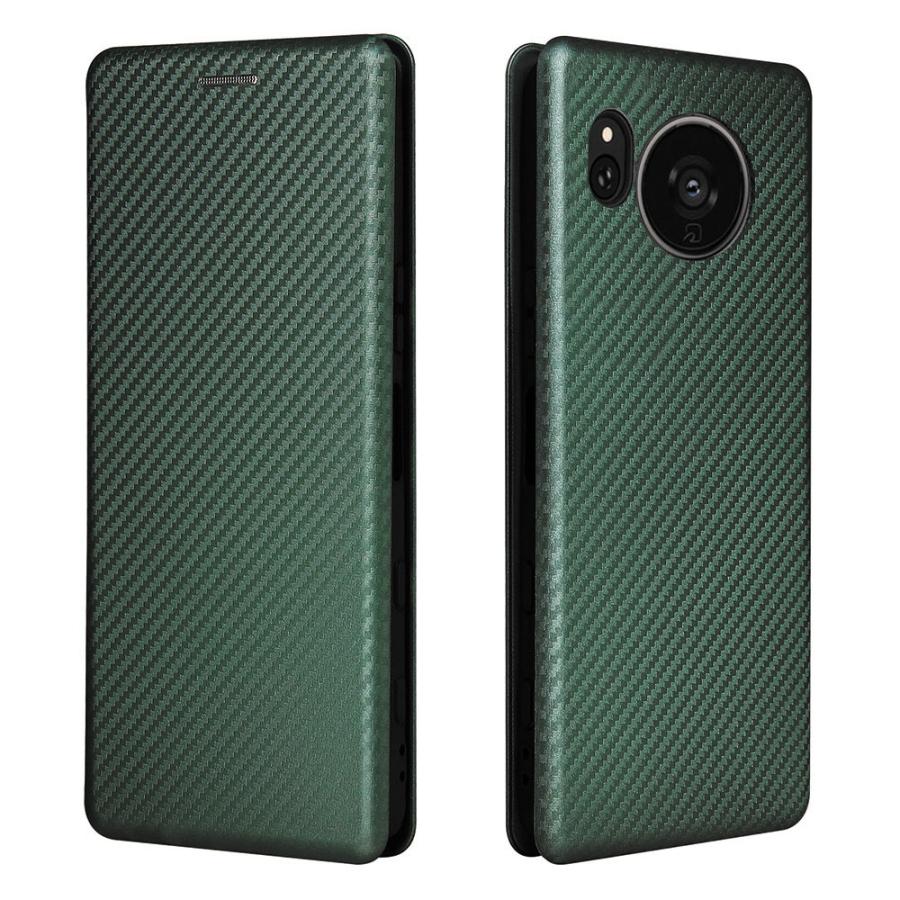 AQUOS sense アクオス センス セブン プラス 手帳型ケース カーボン