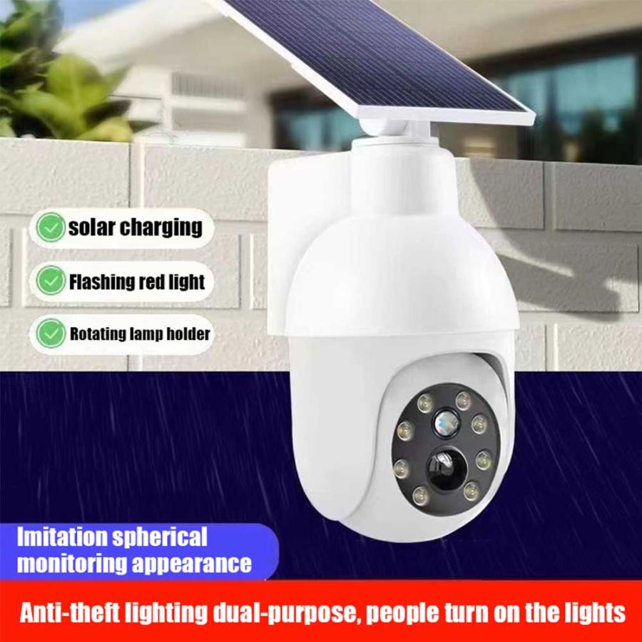 屋外 ソーラーモニタライト 人感センサー 防犯カメラ型 ダミーカメラ