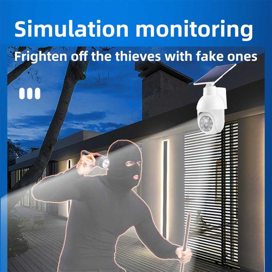 屋外 ソーラーモニタライト 人感センサー 防犯カメラ型 ダミーカメラ