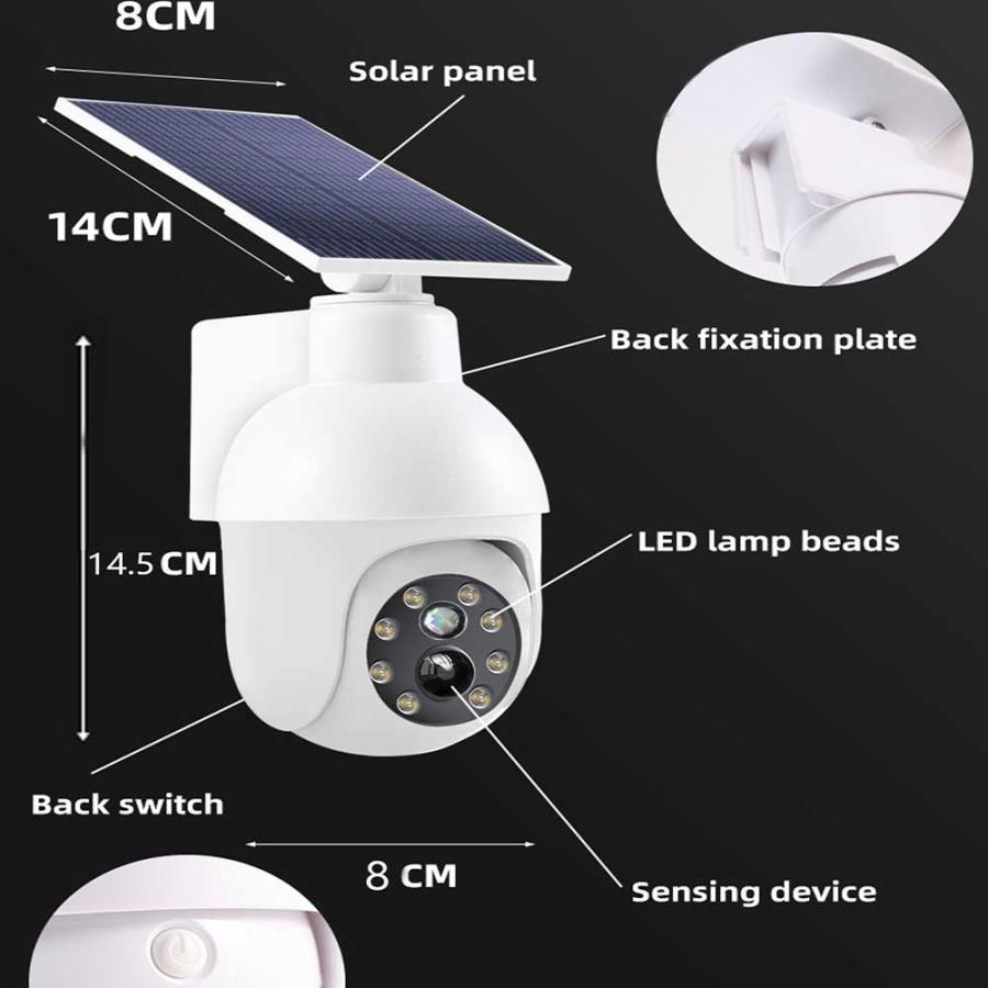 屋外 ソーラーモニタライト 人感センサー 防犯カメラ型 ダミーカメラ