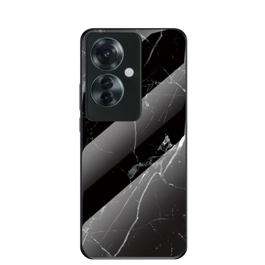 Oppo Reno A 128GB black ガラスフィルムとケース OPPO Reno 11 A ガラスケース 背面ガラス ケース カバー TPUケース