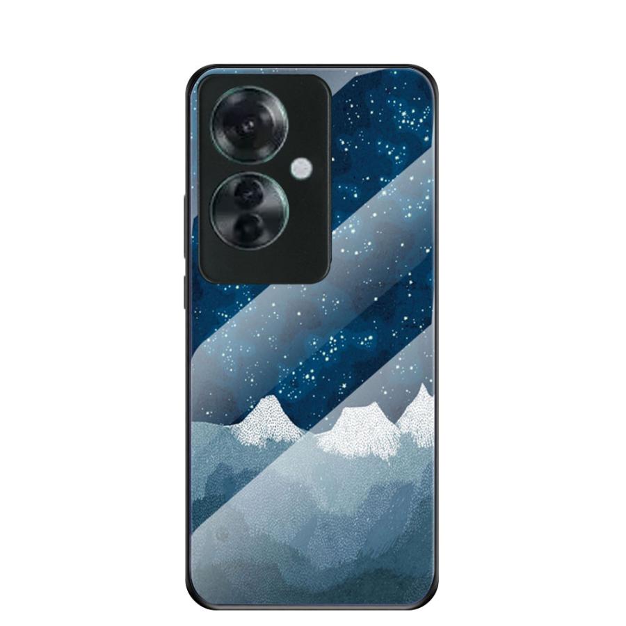 OPPO Reno 11 A CPH2603 ガラスケース 背面ガラス TPUケース 宇宙銀河