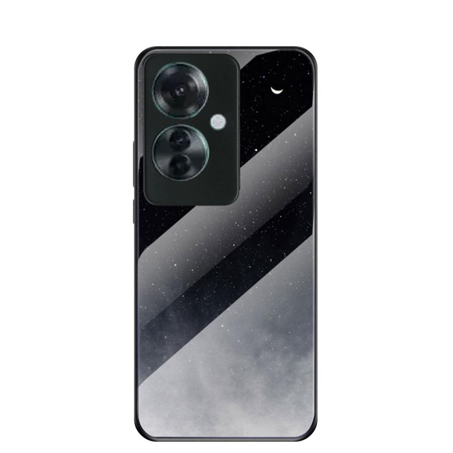 OPPO Reno 11 A CPH2603 ガラスケース 背面ガラス TPUケース 宇宙銀河