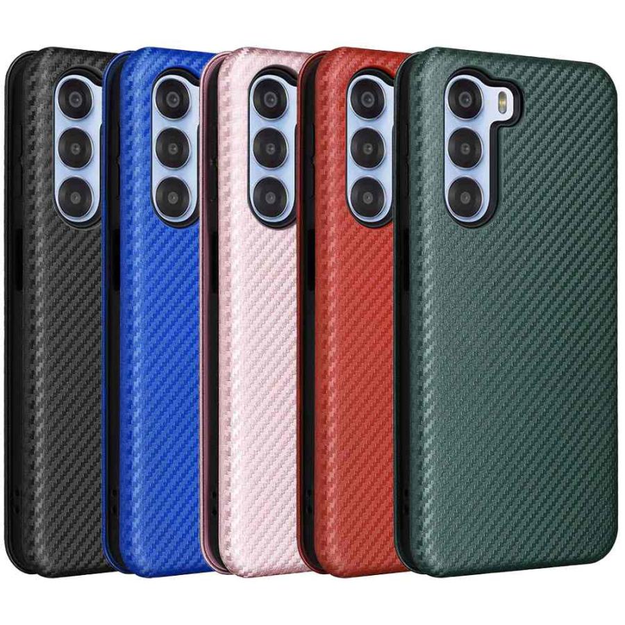 ワイモバイル nubia S 5G A403ZT カバー ケース 手帳型 薄型 カーボン