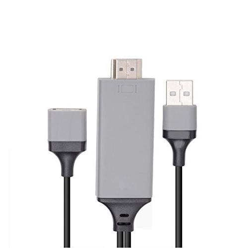 送料無料 android iPhone to HDMI 変換アダブタースマホ to HDMI 変換ケーブル テレビ接続 1080P 高解像度